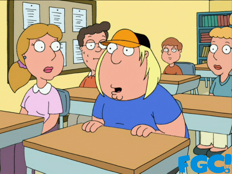Chris Griffin in school on Family Guy